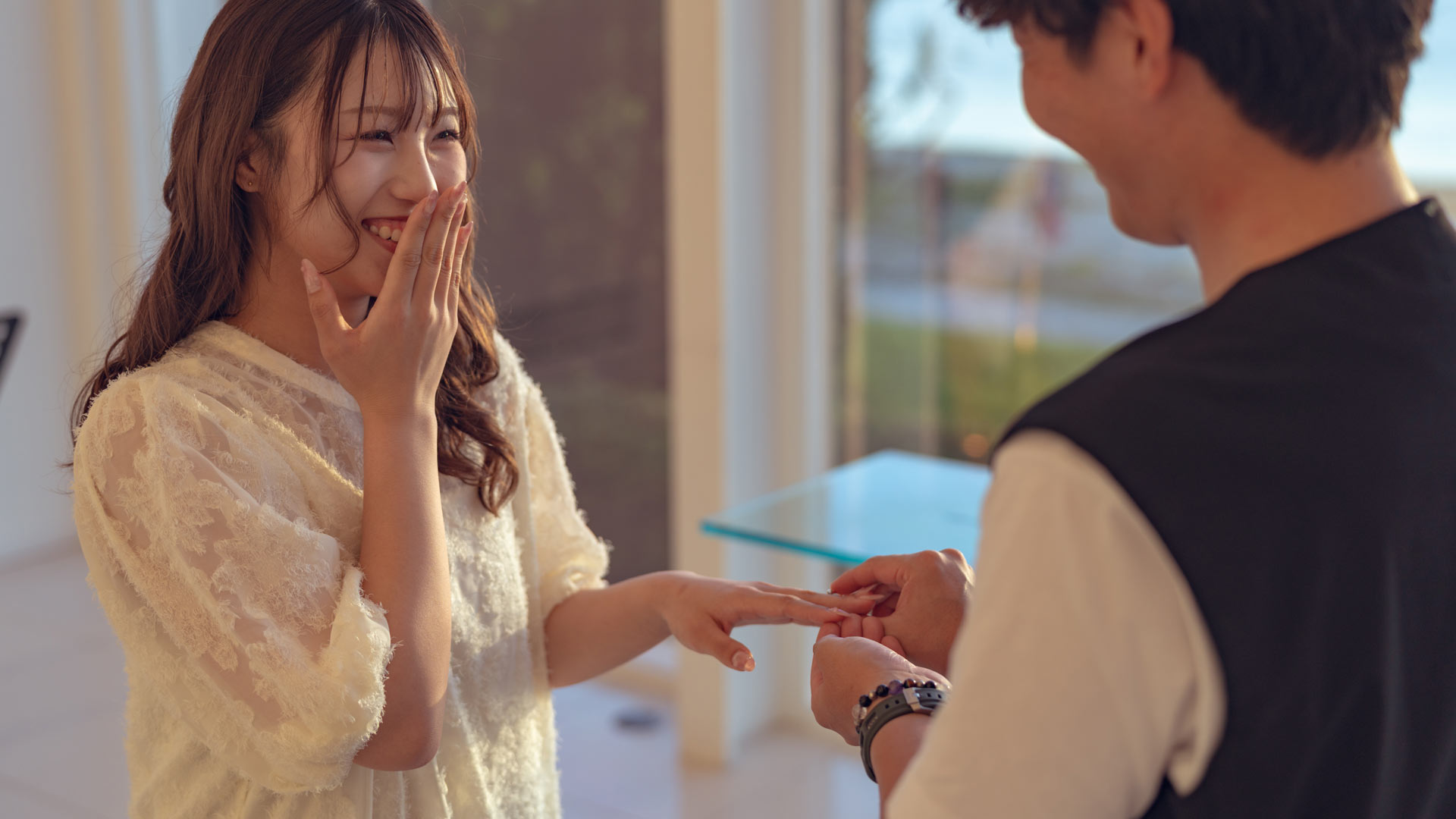 Surprise proposal in Okinawa