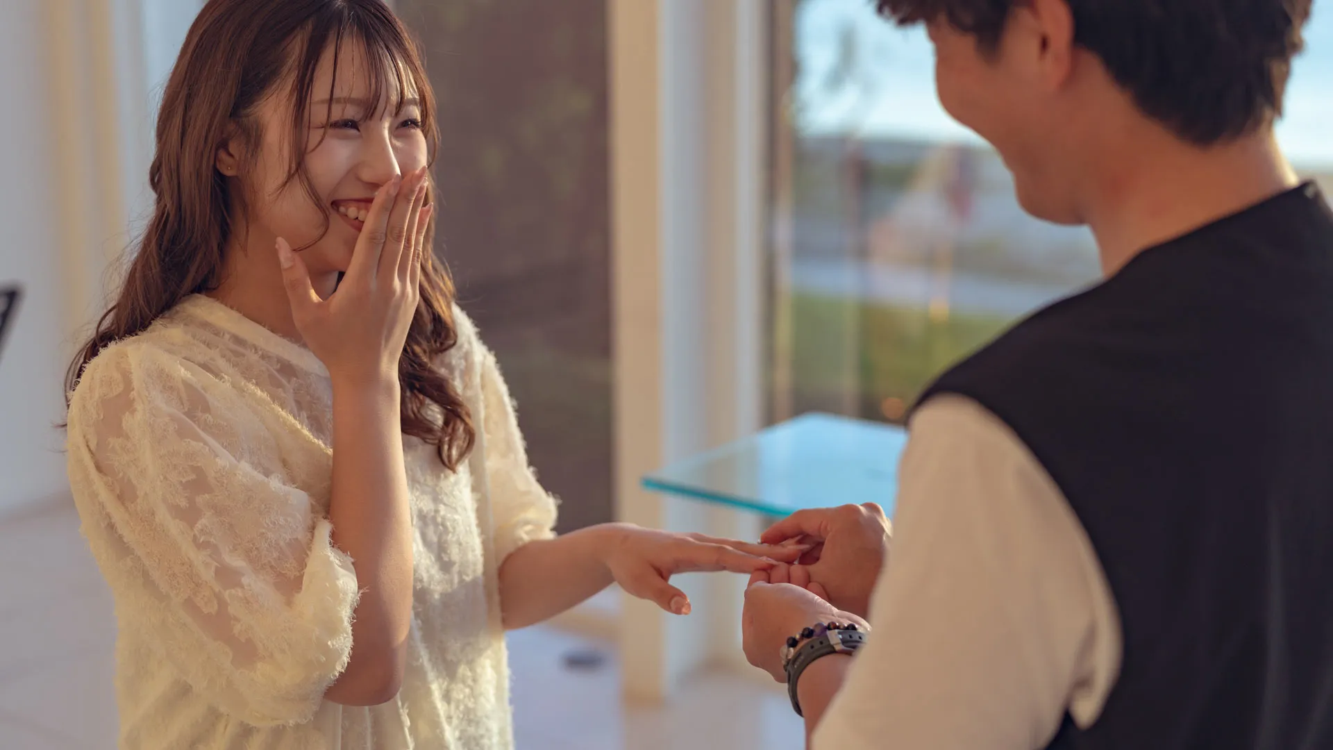 Surprise proposal in Okinawa